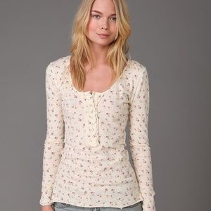 Free People We the Free Ditsy Daytripper Henley